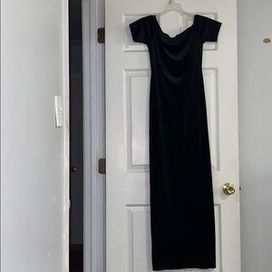 Black dress with a slit on the side